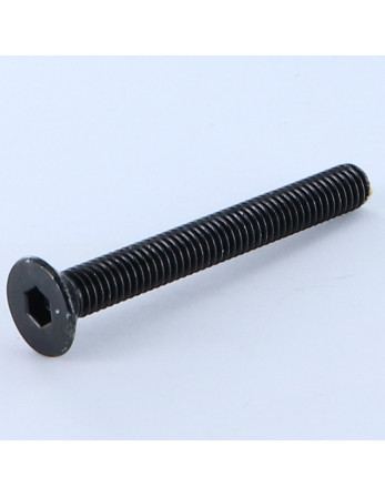 Vis métaux FHC tête fraisée empreinte hexagonale creuse M6X50 Filetée sur 50 Clé de 4 HC4 Acier zingué noir