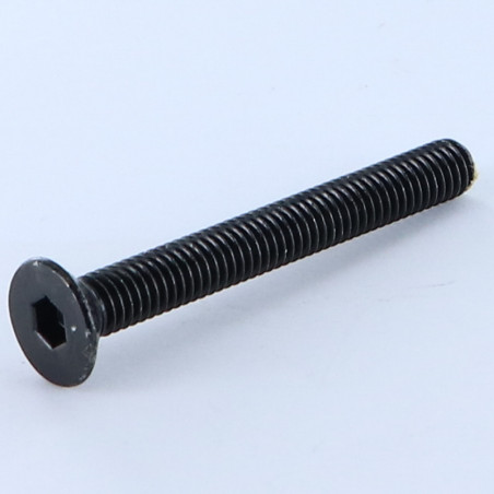1 x Vis métaux FHC tête fraisée empreinte hexagonale creuse M6X50 Filetée sur 50 Clé de 4 HC4 Acier zingué noir