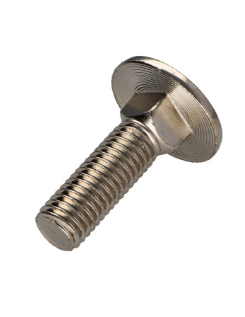 TRCC JAPY tête ronde collet carré M12X40 Filetage partiel Acier nickelé