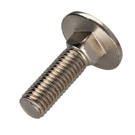 1 x TRCC JAPY tête ronde collet carré M12X40 Filetage partiel Acier nickelé