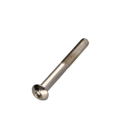 1 x Vis métaux BHC (Tête Bombée Hexagonal creux) M5X45 Filetage partiel Classe 10.9 Clé de 3 HC3 Acier nickelé
