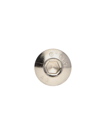 Vis métaux BHC (Tête Bombée Hexagonal creux) M5X45 Filetage partiel Classe 10.9 Clé de 3 HC3 Acier nickelé