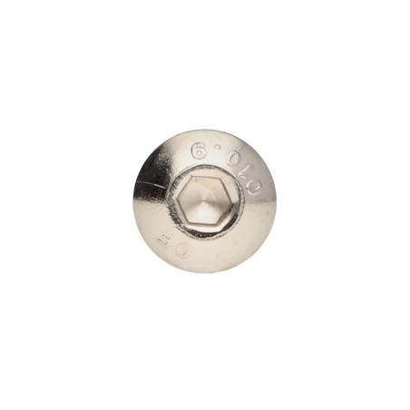 1 x Vis métaux BHC (Tête Bombée Hexagonal creux) M5X45 Filetage partiel Classe 10.9 Clé de 3 HC3 Acier nickelé