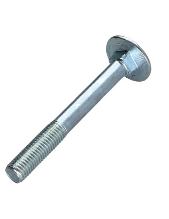TRCC JAPY tête ronde collet carré M7X60 Pas de 100 Filetage partiel Acier zingué