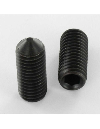 Vis métaux Sans tête six pans creux (sthc) Clé de 2.5 HC2.5 M5X10 Bout pointeau acier geomet 500A Noir