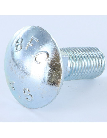 TRCC JAPY tête ronde collet carré M16X45 Filetage total Acier zingué