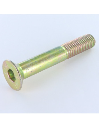 Vis métaux FHC tête fraisée empreinte hexagonale creuse M6X60 Filetée sur 18 Classe 10.9 Clé de 4 HC4 Bichromaté