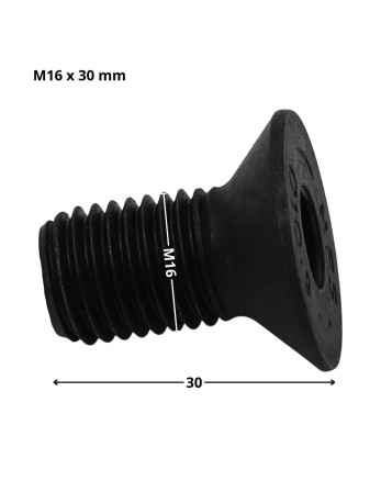 Vis métaux FHC tête fraisée empreinte hexagonale creuse Clé de 10 HC10 M16X30 Filetage total Classe 10.9 Acier