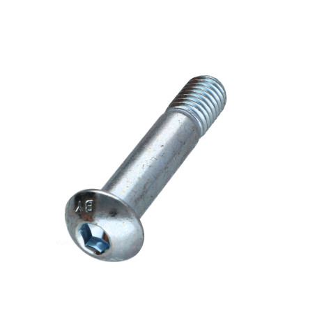 1 x Vis métaux BHC (Tête Bombée Hexagonal creux) M10X50 Filetée sur 13 Classe 10.9 Clé de 6 HC6 Acier zingué