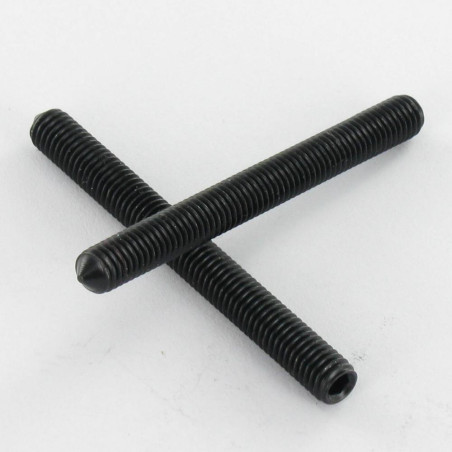 1 x Vis métaux Sans tête six pans creux (sthc) Clé de 2.5 HC2.5 M5X20 Bout pointeau Acier zingué noir