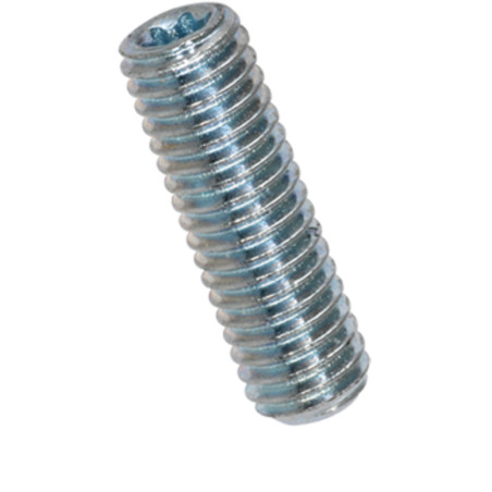 1 x Vis métaux Sans tête Bout plat TORX T8 M4X16 Acier zingué