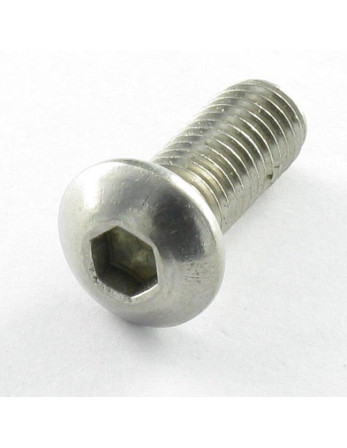 Vis métaux BHC (Tête Bombée Hexagonal creux) M4X20 Filetage total Classe 10.9 Clé de 2.5 HC2.5 Acier zingué