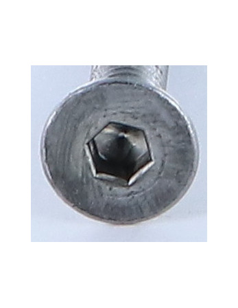 Vis métaux FHC tête fraisée empreinte hexagonale creuse M6X60 Filetée sur 60 Clé de 4 HC4 Acier brut
