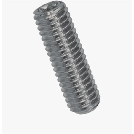 1 x Vis métaux Sans tête T6 Bout cuvette M3X4 Acier zingué