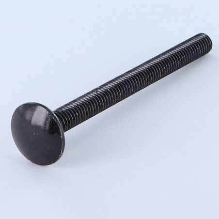 1 x TRCC JAPY tête ronde collet carré M7X70 Pas de 100 Filetage total Acier zingué noir
