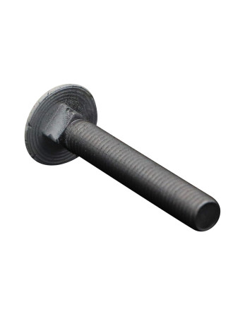 TRCC JAPY tête ronde collet carré M7X45 Pas de 100 Aluminium Filetage total RAL9010 blanc pur 30%B