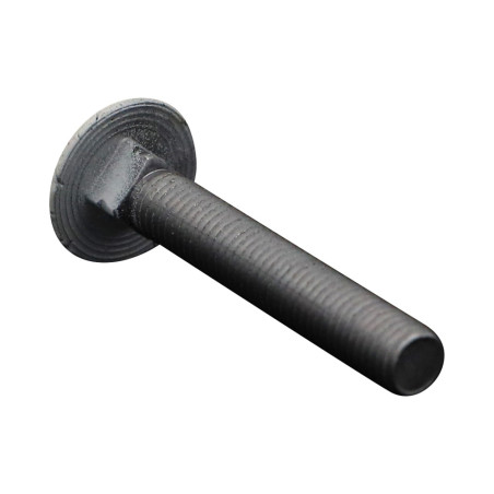 1 x TRCC JAPY tête ronde collet carré M7X45 Pas de 100 Aluminium Filetage total RAL9010 blanc pur 30%B