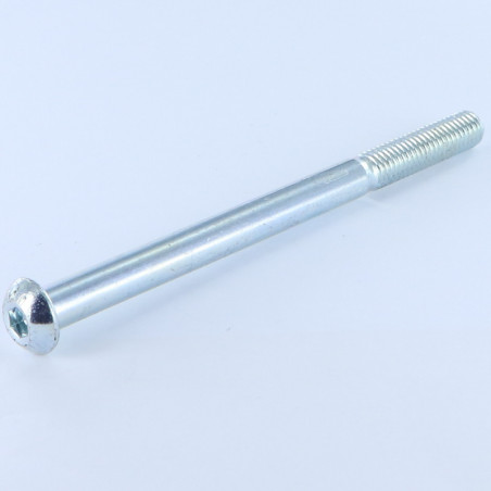 1 x Vis métaux BHC (Tête Bombée Hexagonal creux) M8X110 Filetée sur 32 Classe 10.9 Clé de 5 HC5 Acier zingué