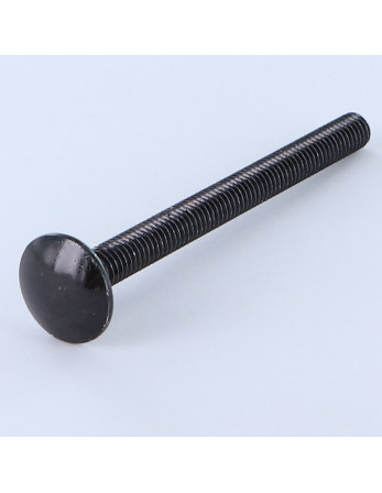 TRCC JAPY tête ronde collet carré M6X50 Filetage total Acier zingué noir