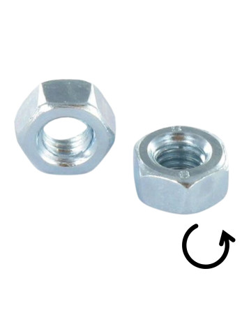 Ecrou Hexagonal HU M14 Pas Gauche Classe 8 Acier zingué