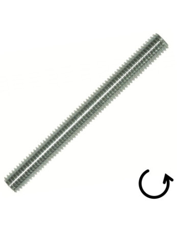 Tige filetée M12 Longueur 1 mètre Pas Gauche Inox A2