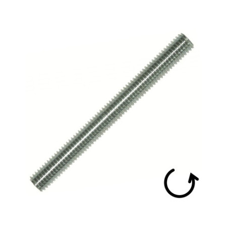 1 x Tige filetée M5 Longueur 1 mètre Pas Gauche Inox A2