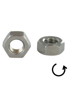 Ecrou HUAGONAL Pas Gauche M8 Inox A4 2