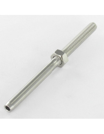 Embout à sertir fileté Pas Droite Inox A4 Câble 10 Longueur total 230