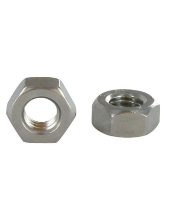 Ecrou hexagonal bas hm/contre Ecrou Pas Gauche M10 Pas fin Pas de 125 Inox A4