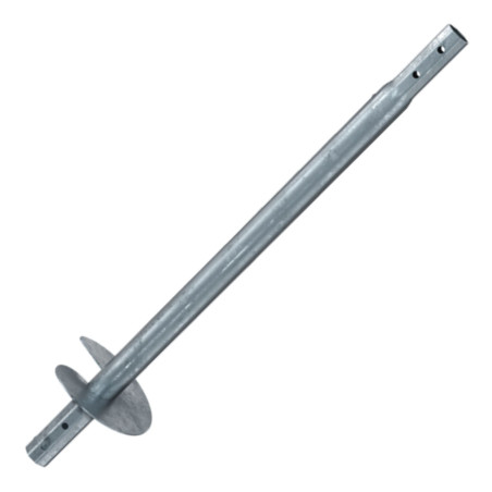 1 x Extension pour vis de fondation 76X3.6X1500 Forte tenue à la corrosion Acier galvanisé à chaud