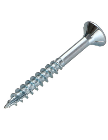Vis bois TEKOR Tête fraisée Cranté 4X50 Filetée sur 30 TORX T20 Acier zingué Pointe antifendage type 17