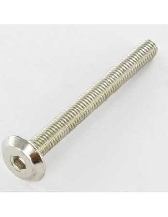 Vis métaux tête plate Clé de 4 HC4 M6X60 Acier nickelé