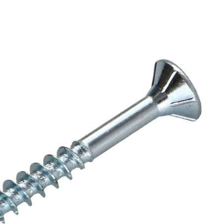1 x Vis bois TEKOR Tête fraisée Cranté 4X50 Filetée sur 30 TORX T20 Acier zingué Pointe antifendage type 17