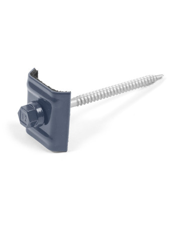 Vis autoperceuse avec cavalier monté pour toiture Type E1 RAL5008 gris bleu 6.3X100