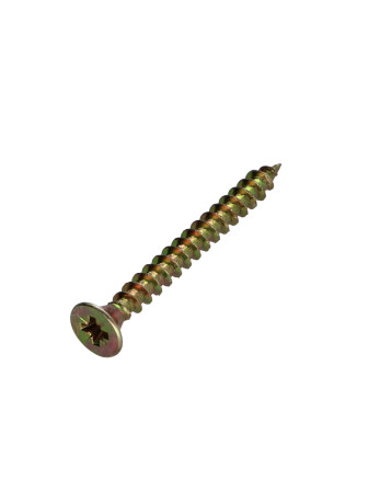 VBA Vis bois agglo Premium Tête fraisée Pozi N°3 6X80 Bichromaté