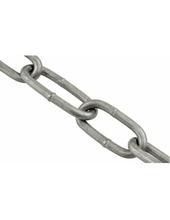 M Chaîne Droite à maillons longs 2.5MM (vendu au m) Forte tenue à la corrosion Acier galvanisé à chaud