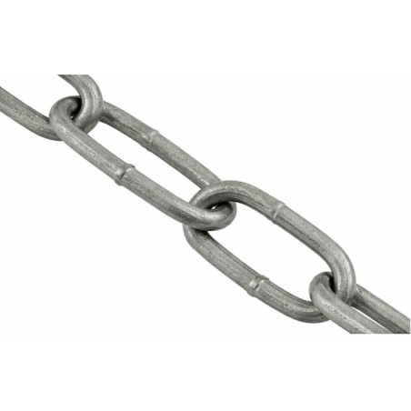 1 x M Chaîne Droite à maillons longs 2.5MM (vendu au m) Forte tenue à la corrosion Acier galvanisé à chaud