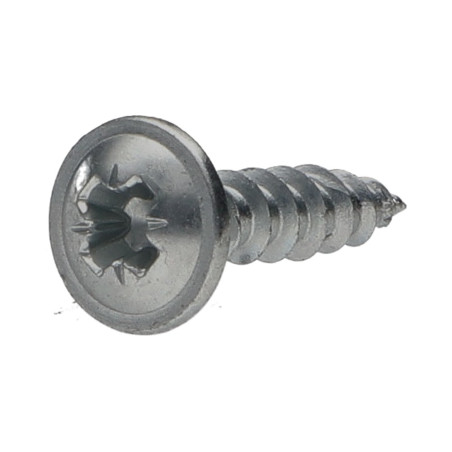 1 x VBA Vis bois agglo Poelier Pozi N°2 3.5X15 Filetage total Diamètre de tête: 8 Acier zingué