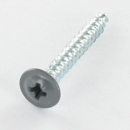 1 x VBA Vis bois agglo Poelier Pozi N°2 4.5X35 Filetage total Acier zingué RAL7012 gris basalte