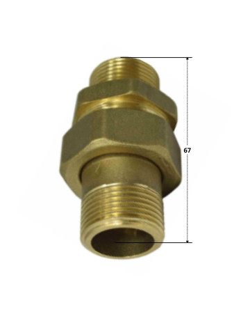 Raccord union droit 20x27 (3/4") Mâle / Mâle Laiton Figure 344