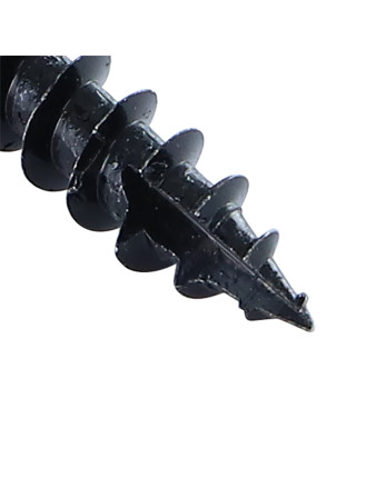 Vis bois TEKOR Vis Penture 7X30 Filetée sur 30 TORX T30 Acier zingué noir Pointe antifendage type 17