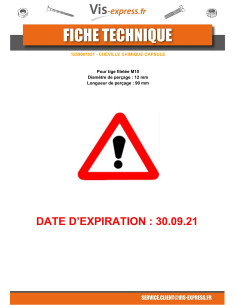 Cheville chimique capsule M10 2