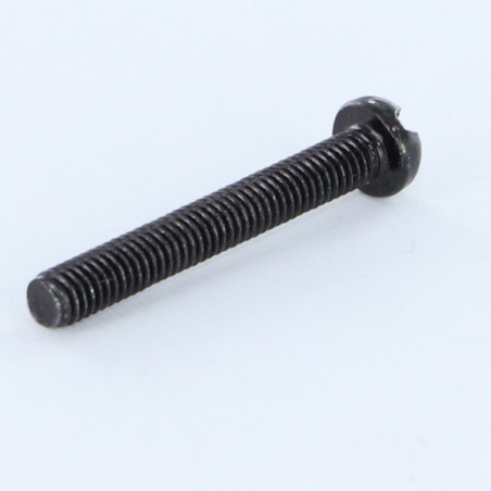 1 x Vis métaux Tête cylindrique TC Fendue M3X6 Acier zingué noir microvis