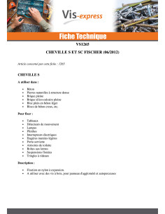 Cheville Nylon Sans collerette Fischer S 20X90 2
