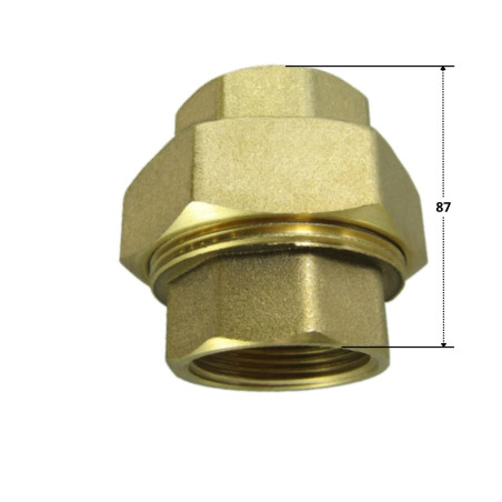 1 x Raccord union droit 66x76 (2"1/2) Femelle/Femelle Laiton Figure 340