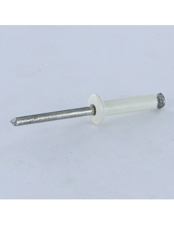 Rivet aveugle éclate GOSTAR Aluminium Tige acier Tête Ronde Standard 4X16 RAL9003 blanc de sécurité