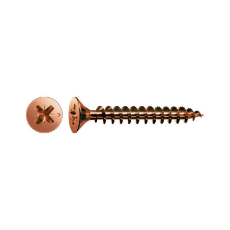 1 x Vis Spax Tête fraisée Pozi N°2 5X30 Diamètre de tête: 9.7 Filetage total ACBRU