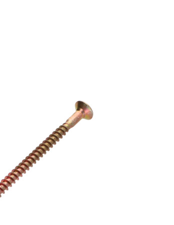 VBA Vis bois agglo Tête fraisée Pozi N°2 4.5X70 Percée Bichromaté