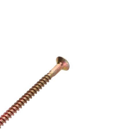 1 x VBA Vis bois agglo Tête fraisée Pozi N°2 4.5X70 Percée Bichromaté