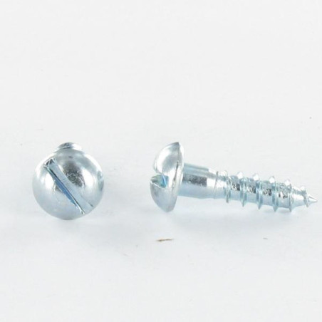 1 x Vis bois Tête ronde TR Fendue 6X80 Acier zingué